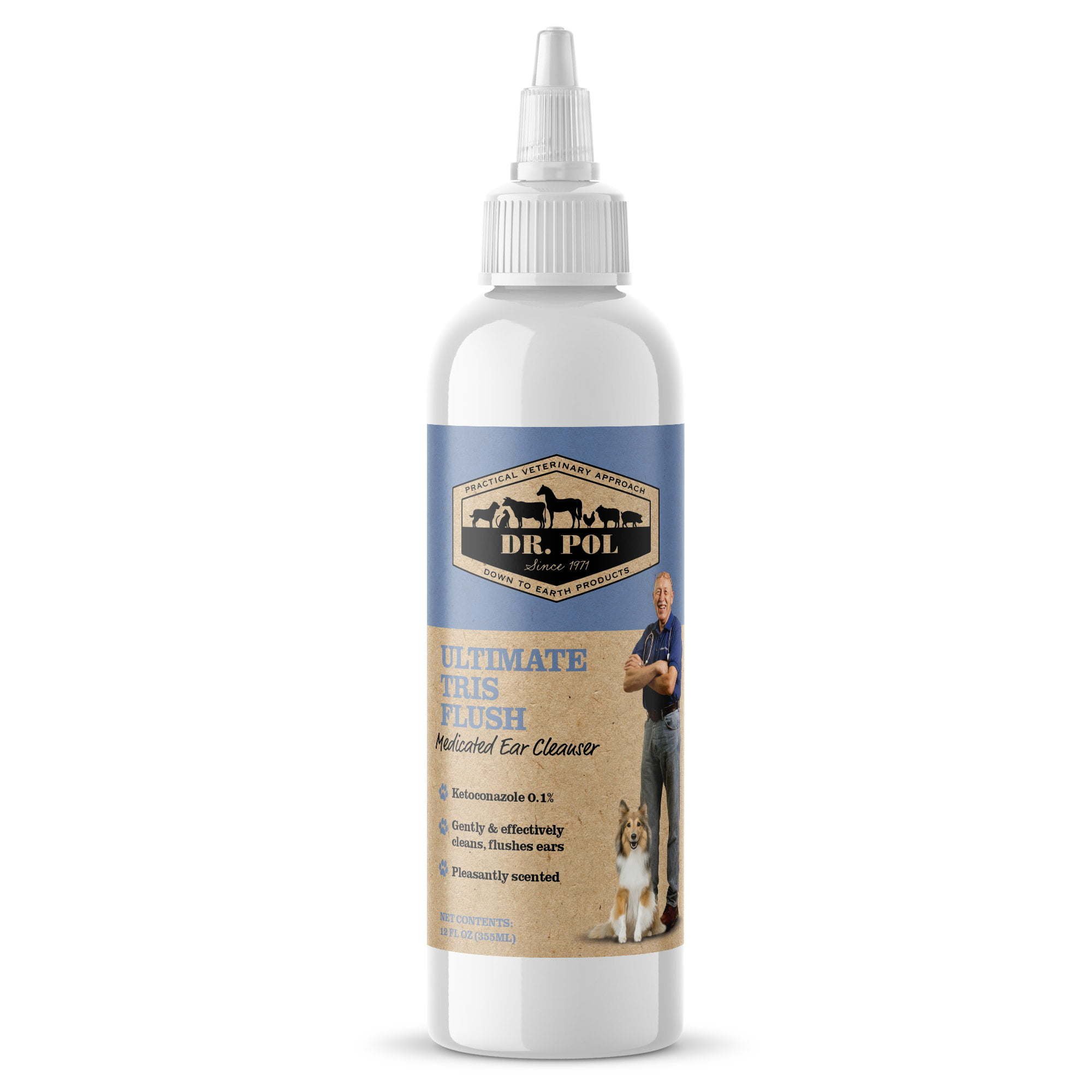 Dr. Pol Tris Ear Flush for Dogs and Cats 12 oz Dr. Pol Tris Ear Flush for Dogs and Cats 12 oz